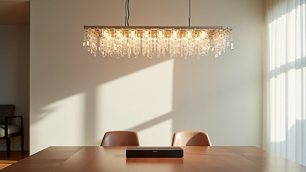 elegant voice controlled crystal fixtures