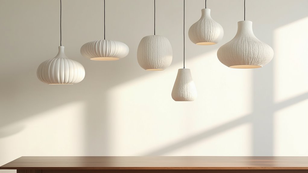 elegant white pendant lighting