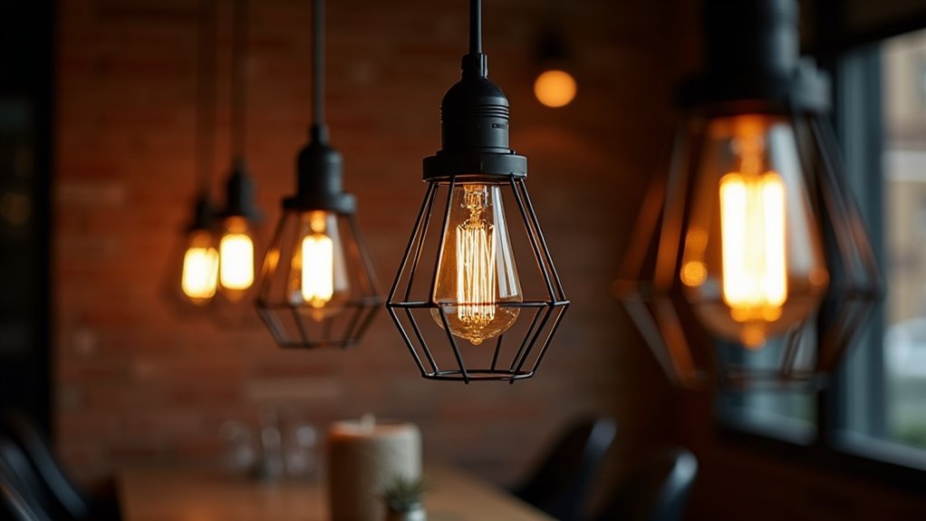 exposed bulb industrial chandelier
