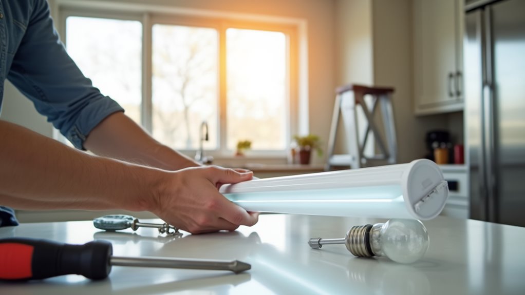 fixing a fluorescent light
