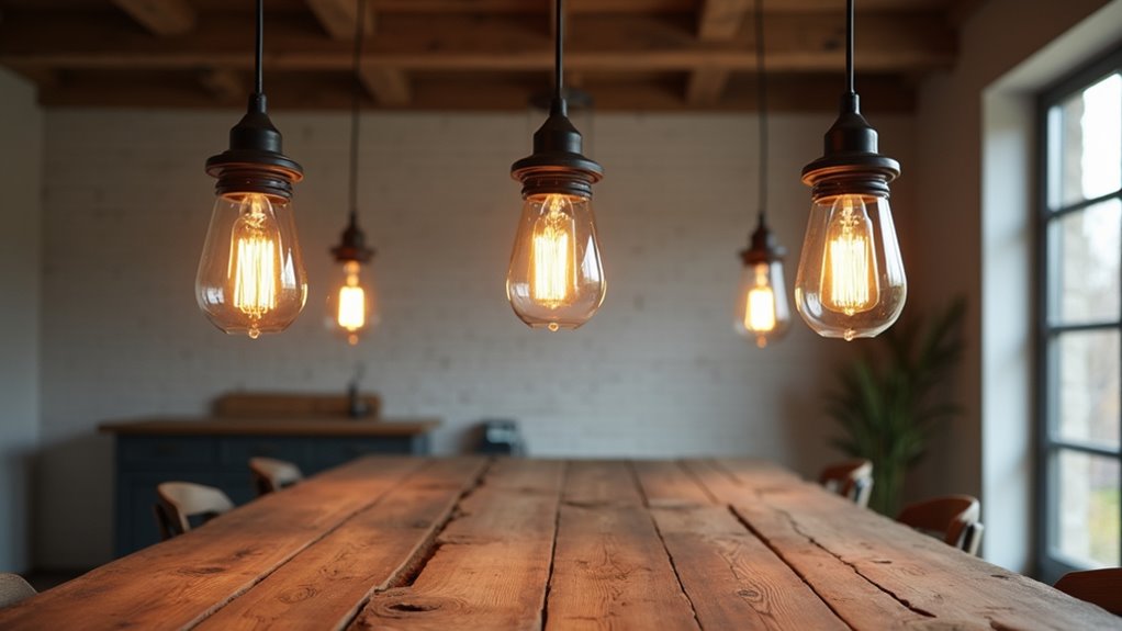 focused rustic pendant illumination