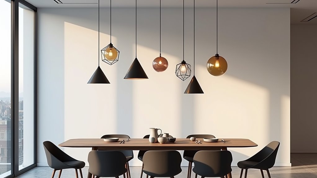 geometric dining room lighting