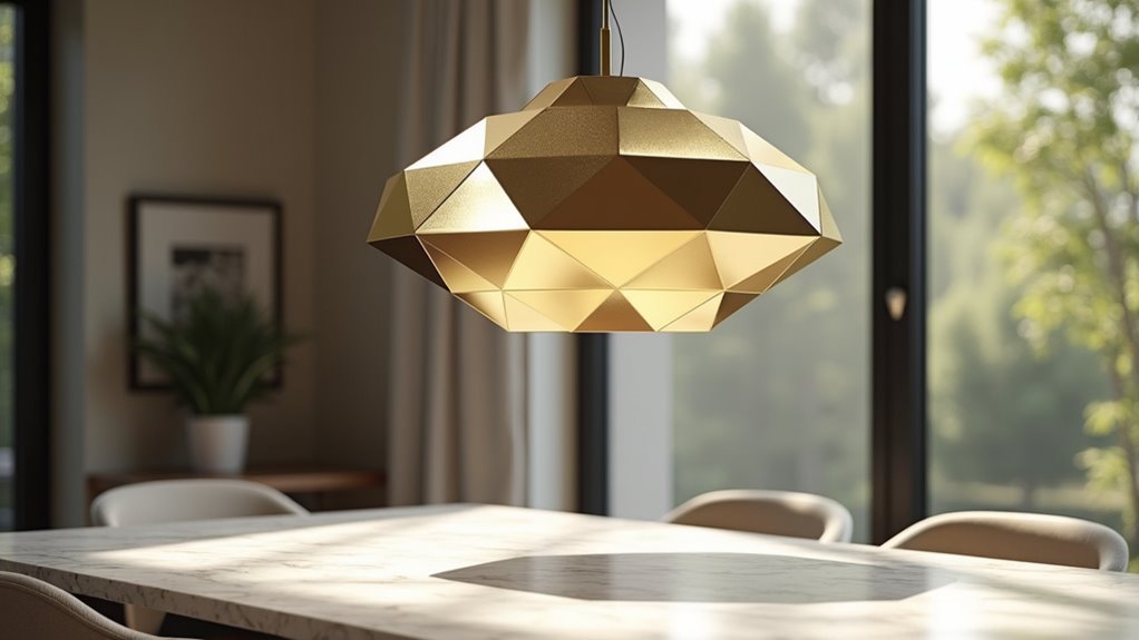 geometric metallic pendant lights