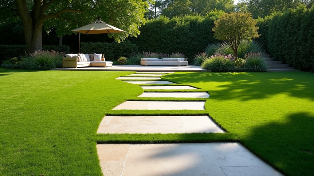 geometric stone pathways design
