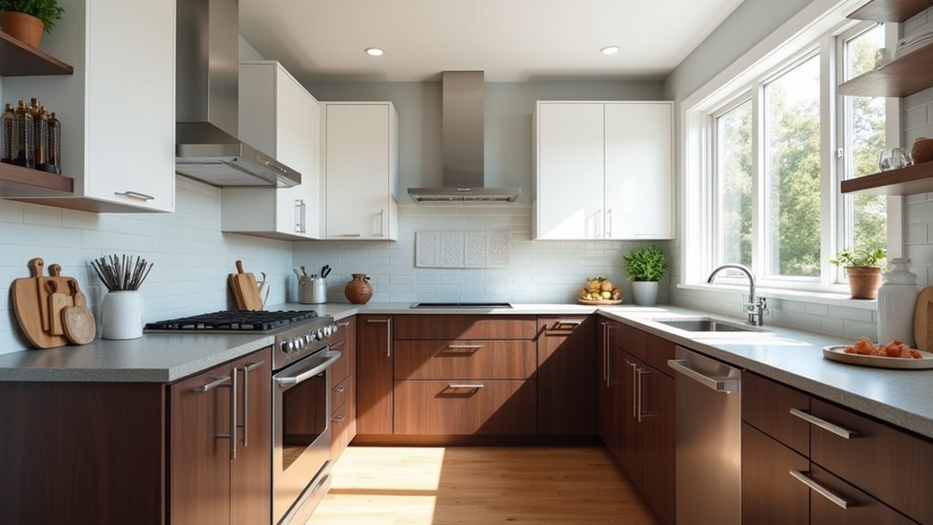 harmonious kitchen cabinet coordination