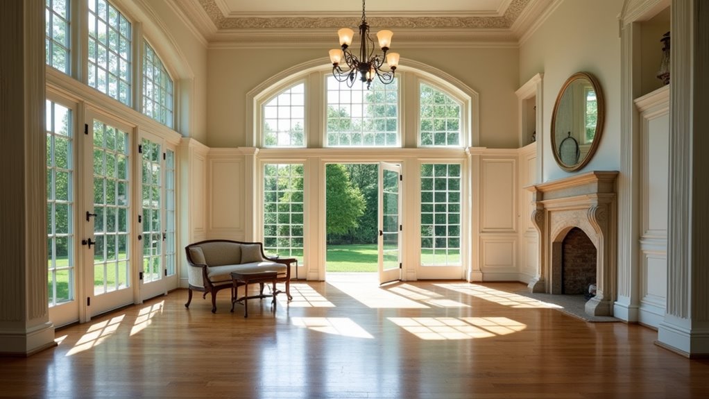 high ceilings large windows