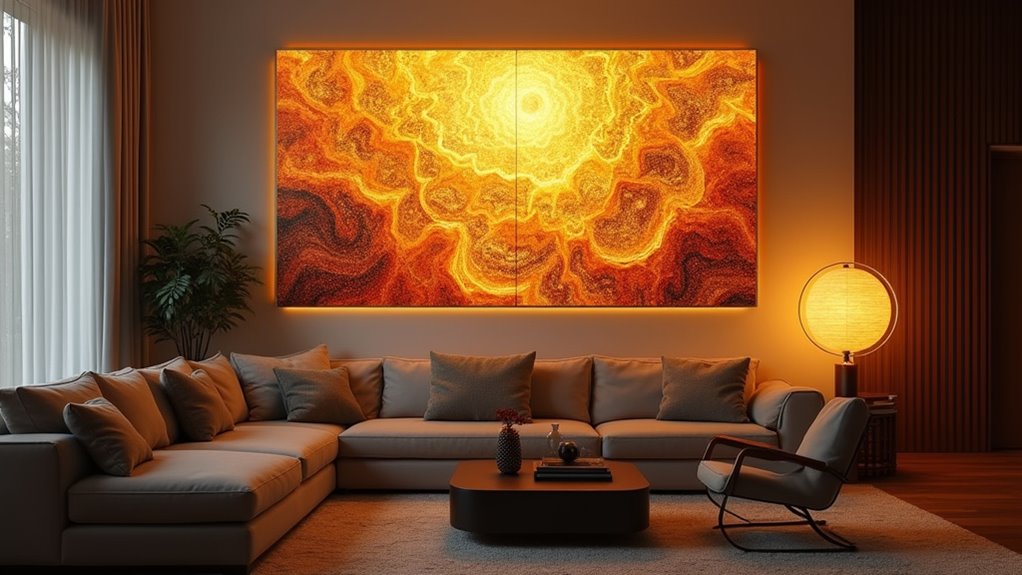 illuminated artistic wall decor