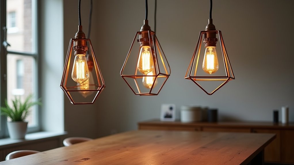 industrial bronze chrome pendant