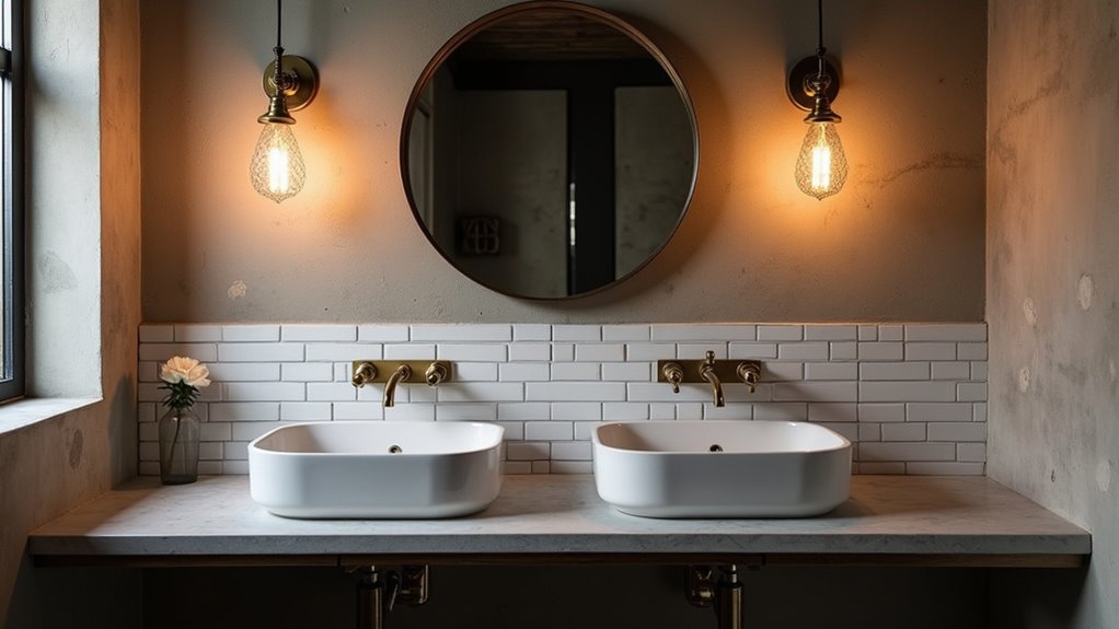 industrial chic bathroom elegance
