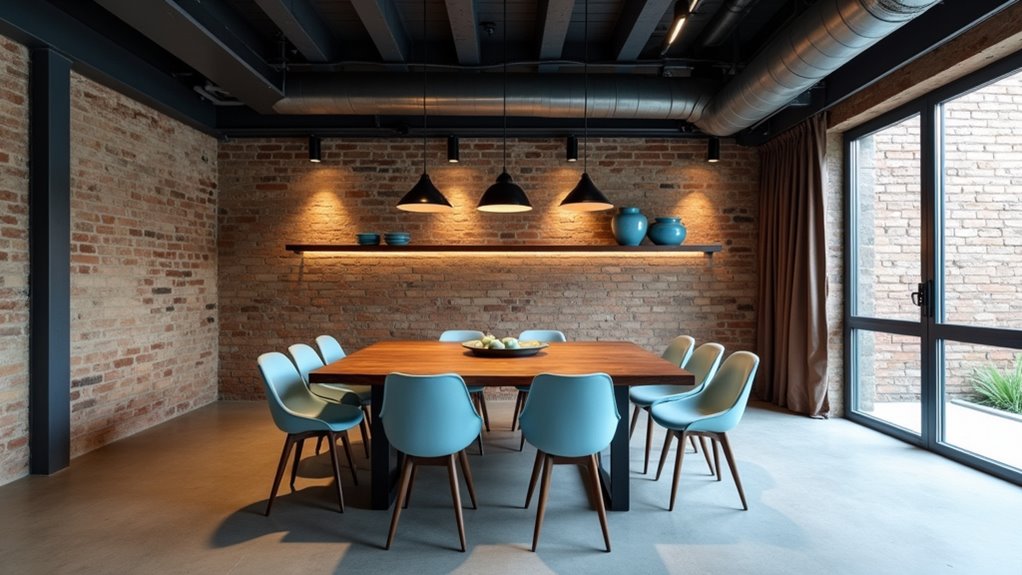 industrial chic with blue