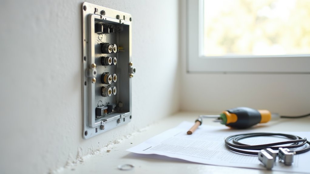 install bathroom light box