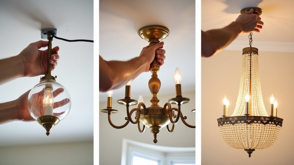 install dining room light