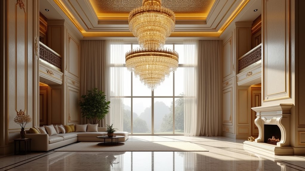 large ornate ceiling fixtures
