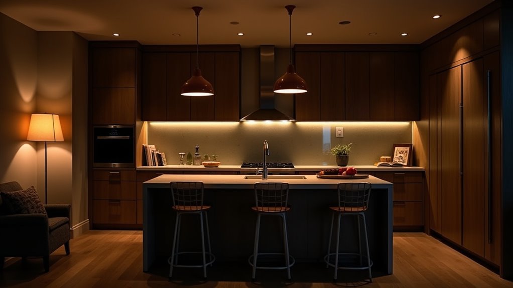 layered lighting for kitchens