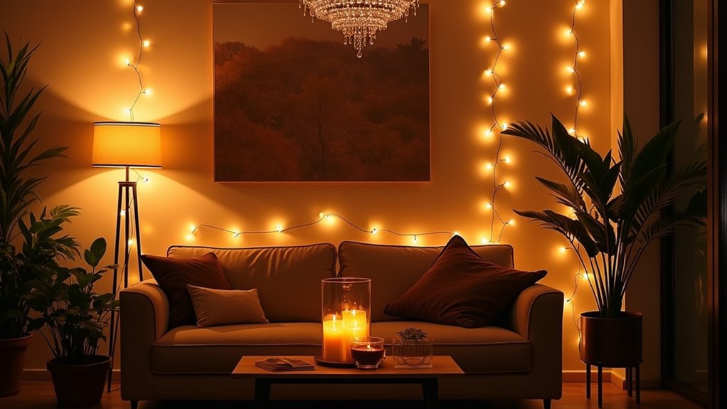 layered lighting for warmth