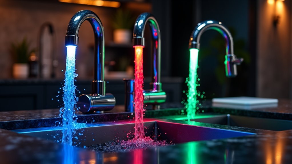 led illuminated kitchen faucet