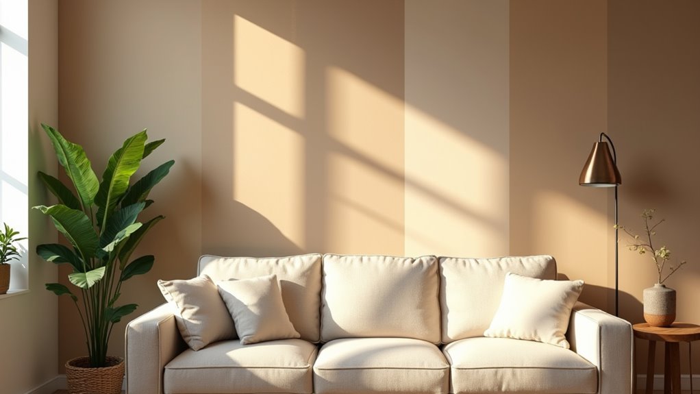 light brown living room walls