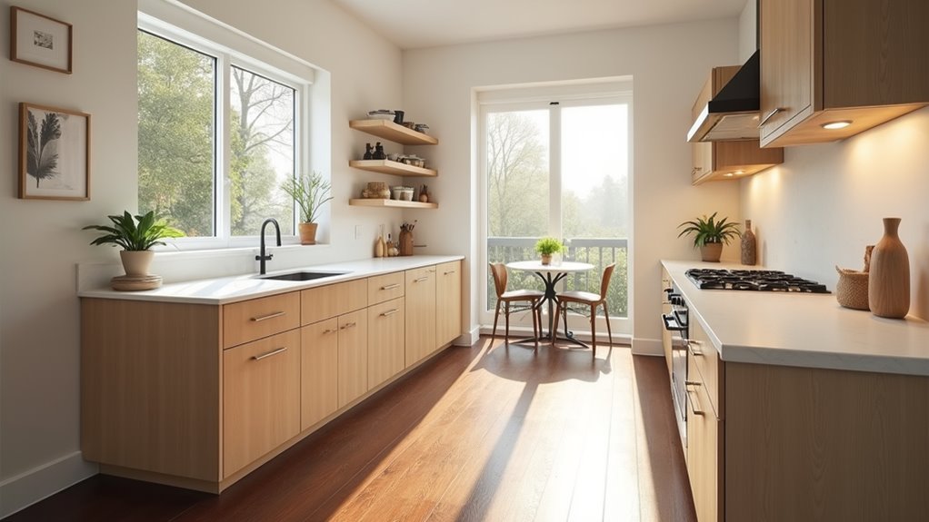 light cabinetry enhances brightness