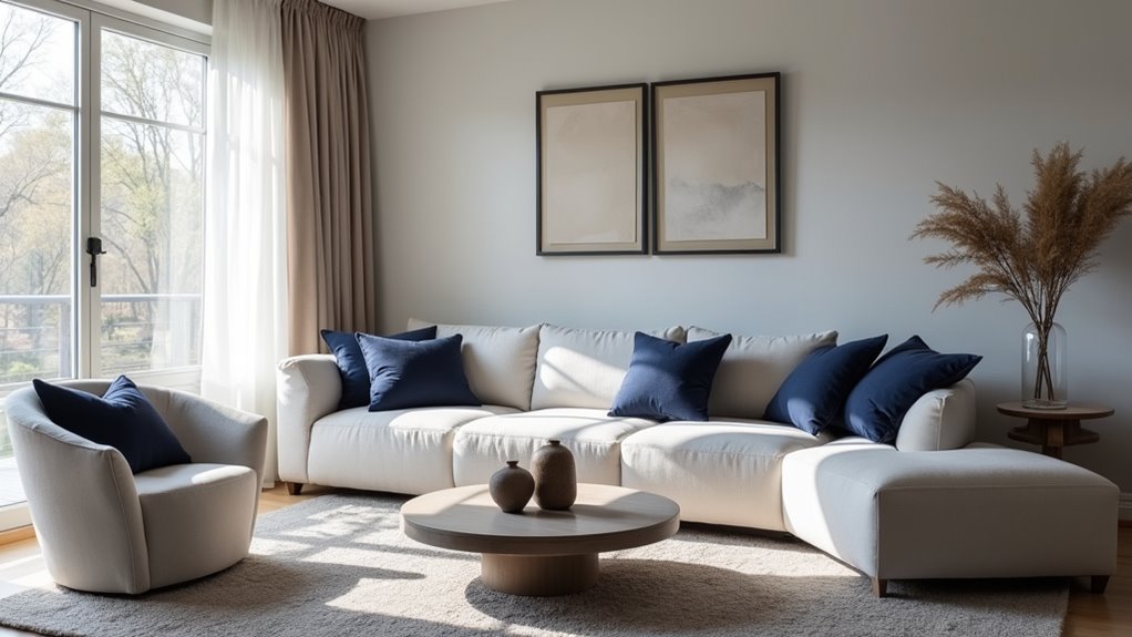 light gray and navy harmony
