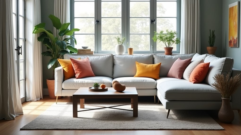 light grey couch styling tips