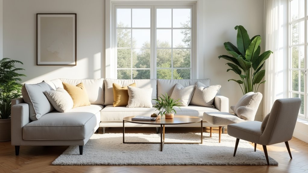 light grey living room sets