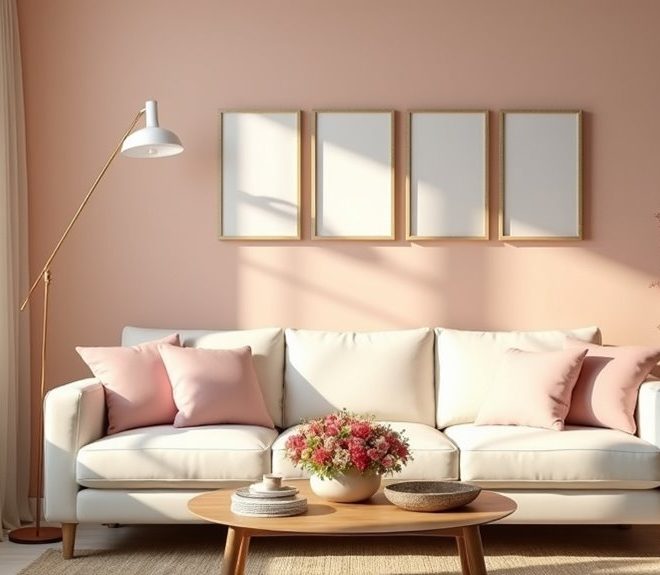 3 Tips for Styling a Living Room With Light Peach Walls