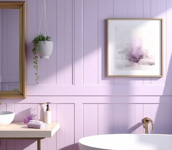 10 Stunning Ideas for Light Purple Bathroom Wall Decor