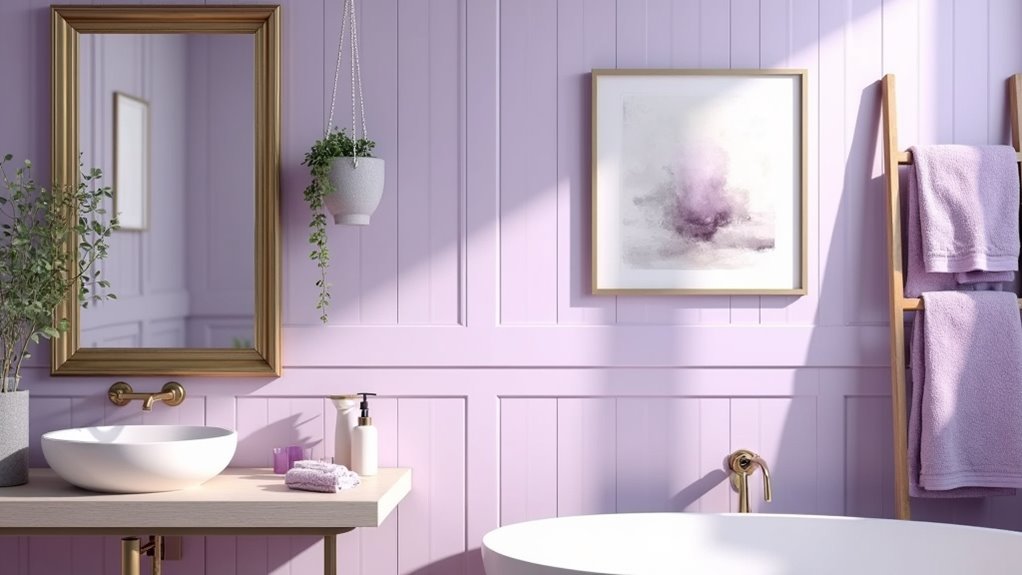 light purple wall decorations