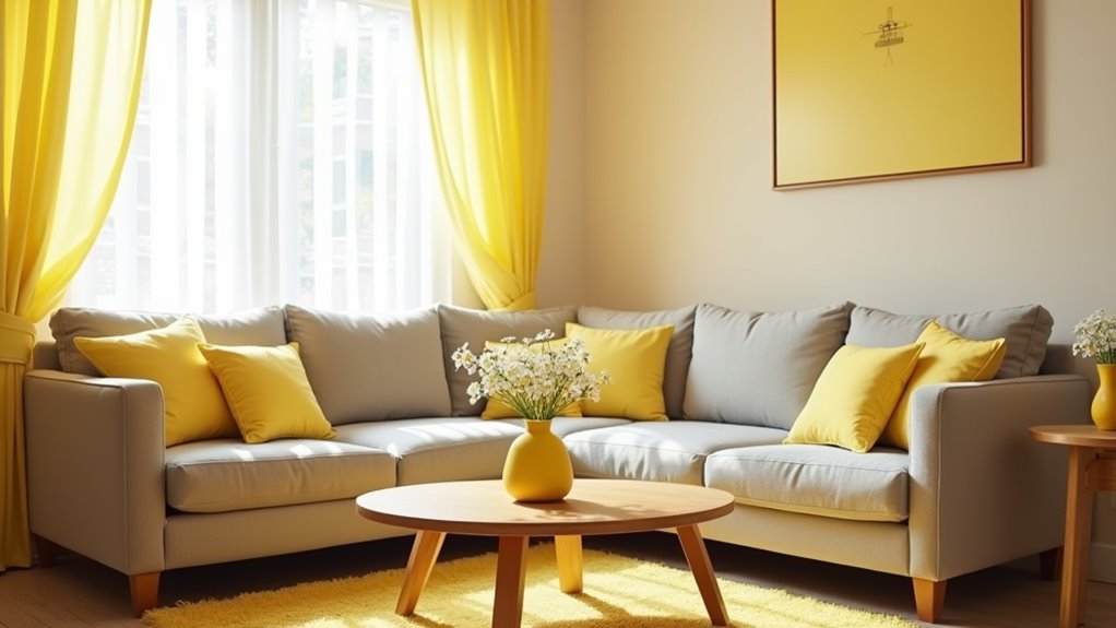light yellow living room tips