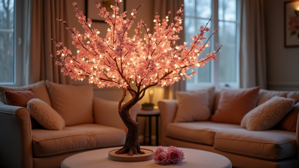 lighted cherry blossom decor