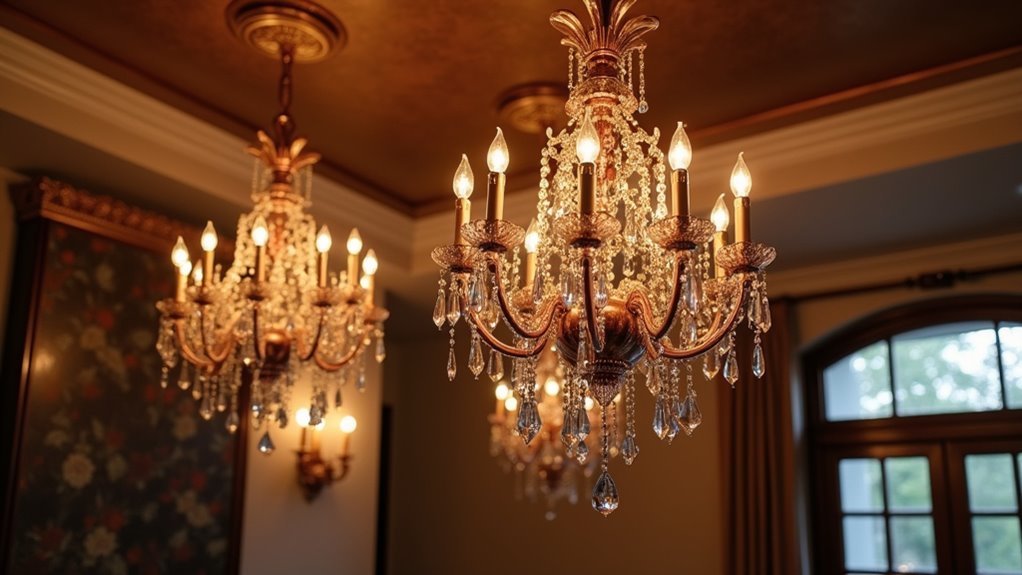 luxurious copper chandeliers elegant versatile artistic warm
