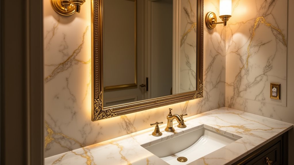 luxurious illuminated vanity mirror