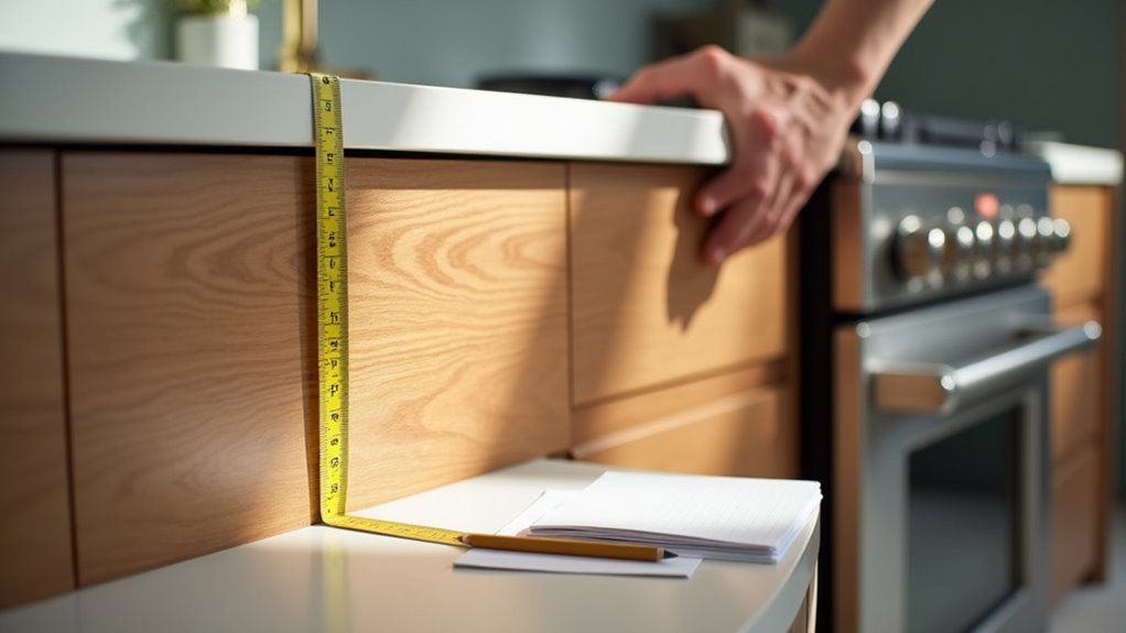 measure kitchen cabinet dimensions