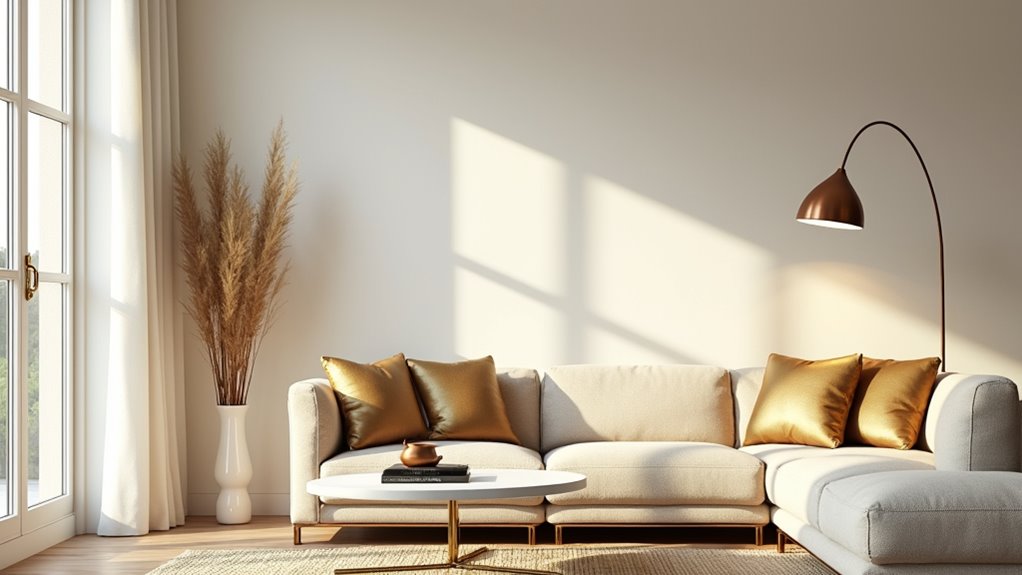 metallic accents for sophistication