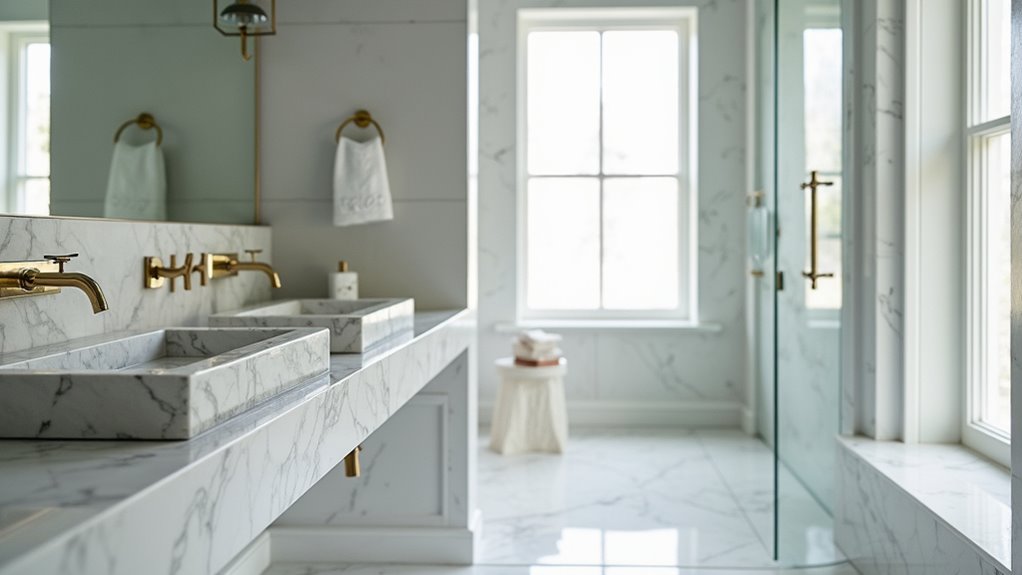 metallic fixtures enhance elegance
