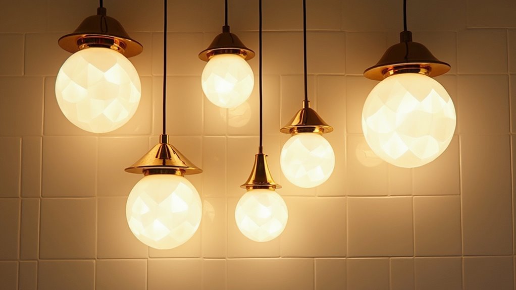 mid century bathroom ceiling lights