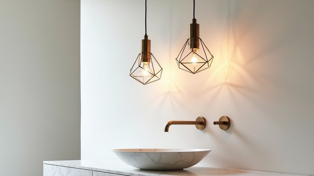 mid century geometric pendant lighting