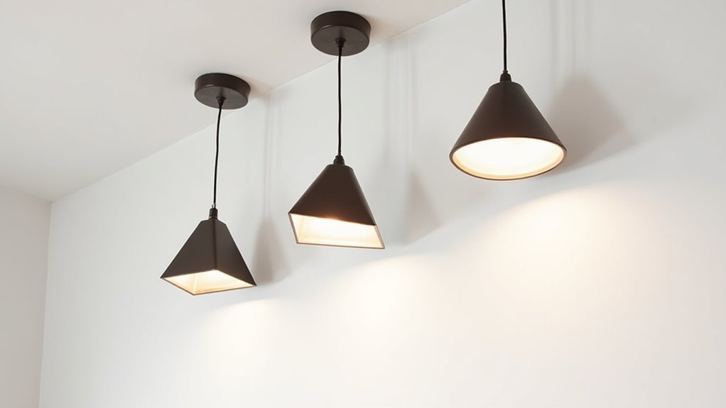 minimalist geometric bathroom lighting