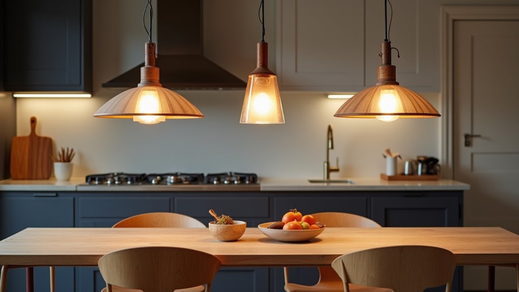 mixed material lighting designs