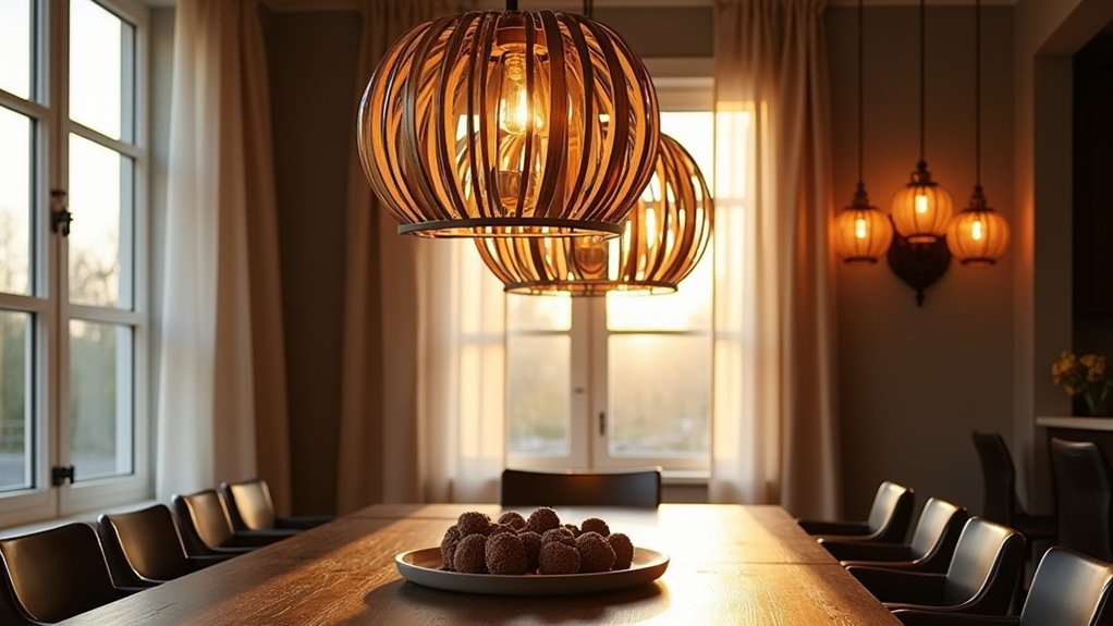 mixed material lighting fixtures