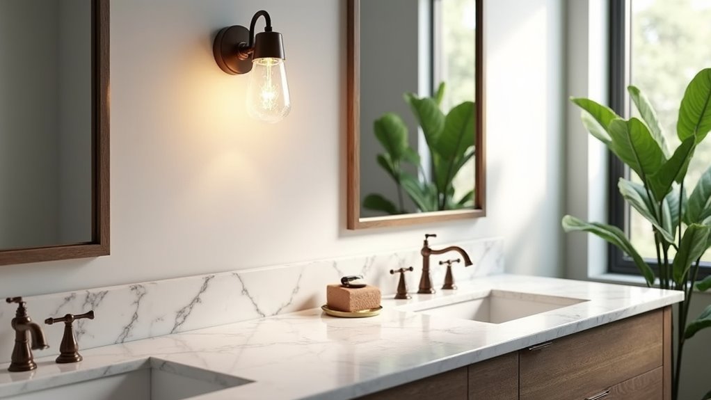 modern bronze vanity lighting