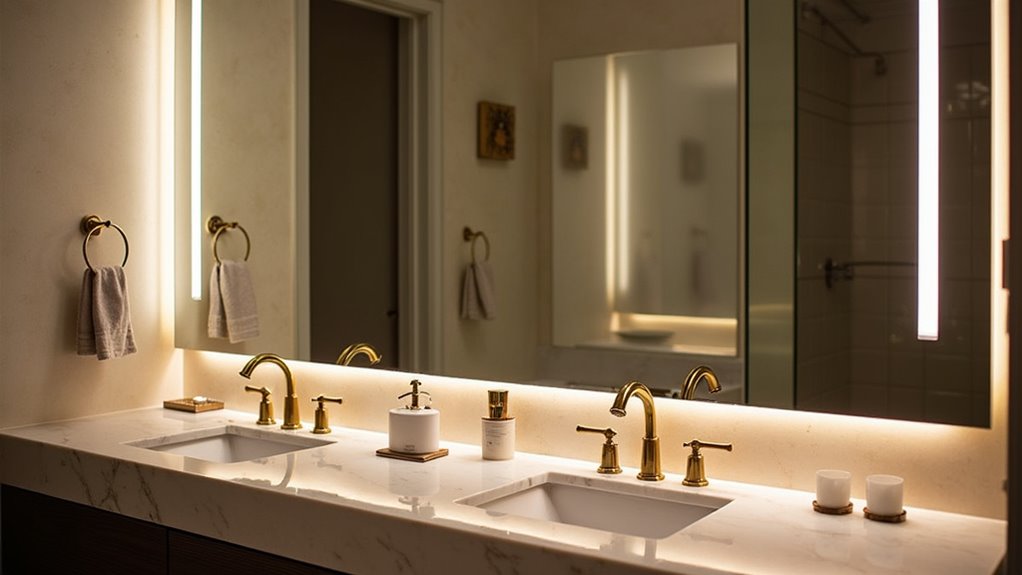 modern efficient bathroom lighting