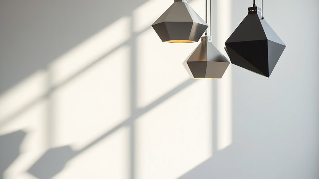 modern geometric lighting accents