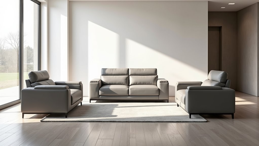modern gray leather elegance