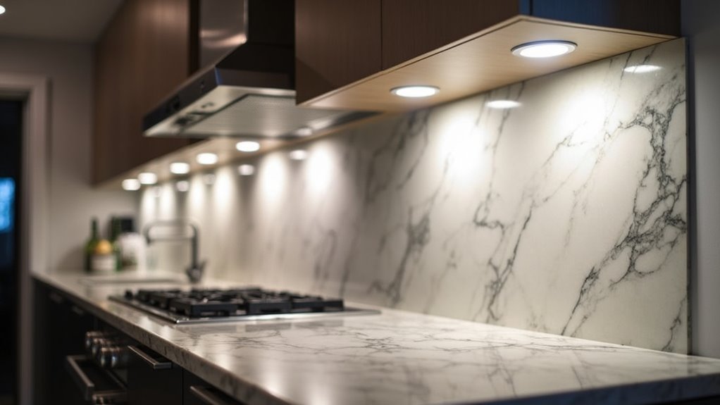 modern kitchen recessed lighting