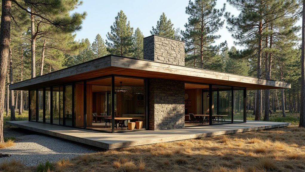 modern rustic material contrast