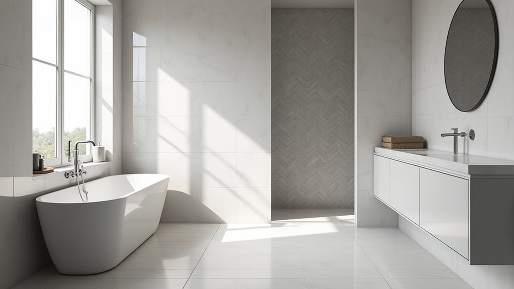 monochromatic gray bathroom elegance