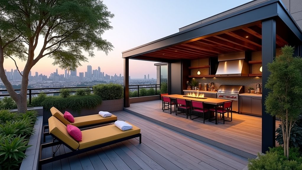 multi functional rooftop living spaces