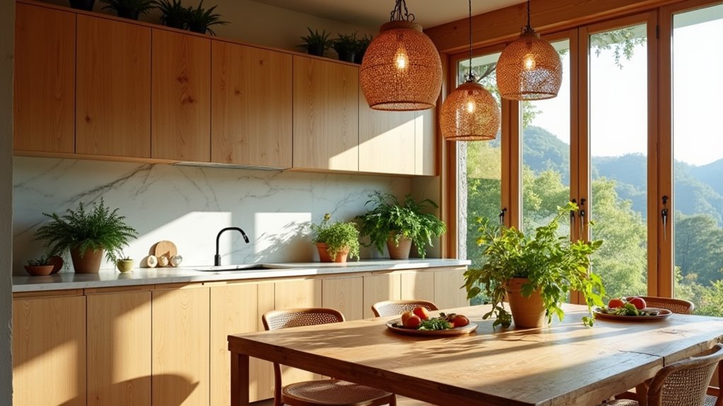 natural eco friendly kitchen lighting