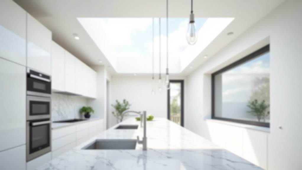 natural light minimalist kitchen